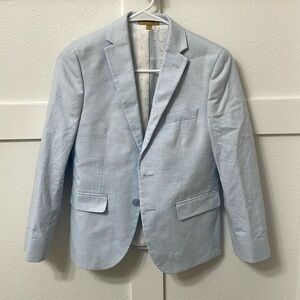 Boys Sport Coat Button Blazer Sz 12 Light Blue